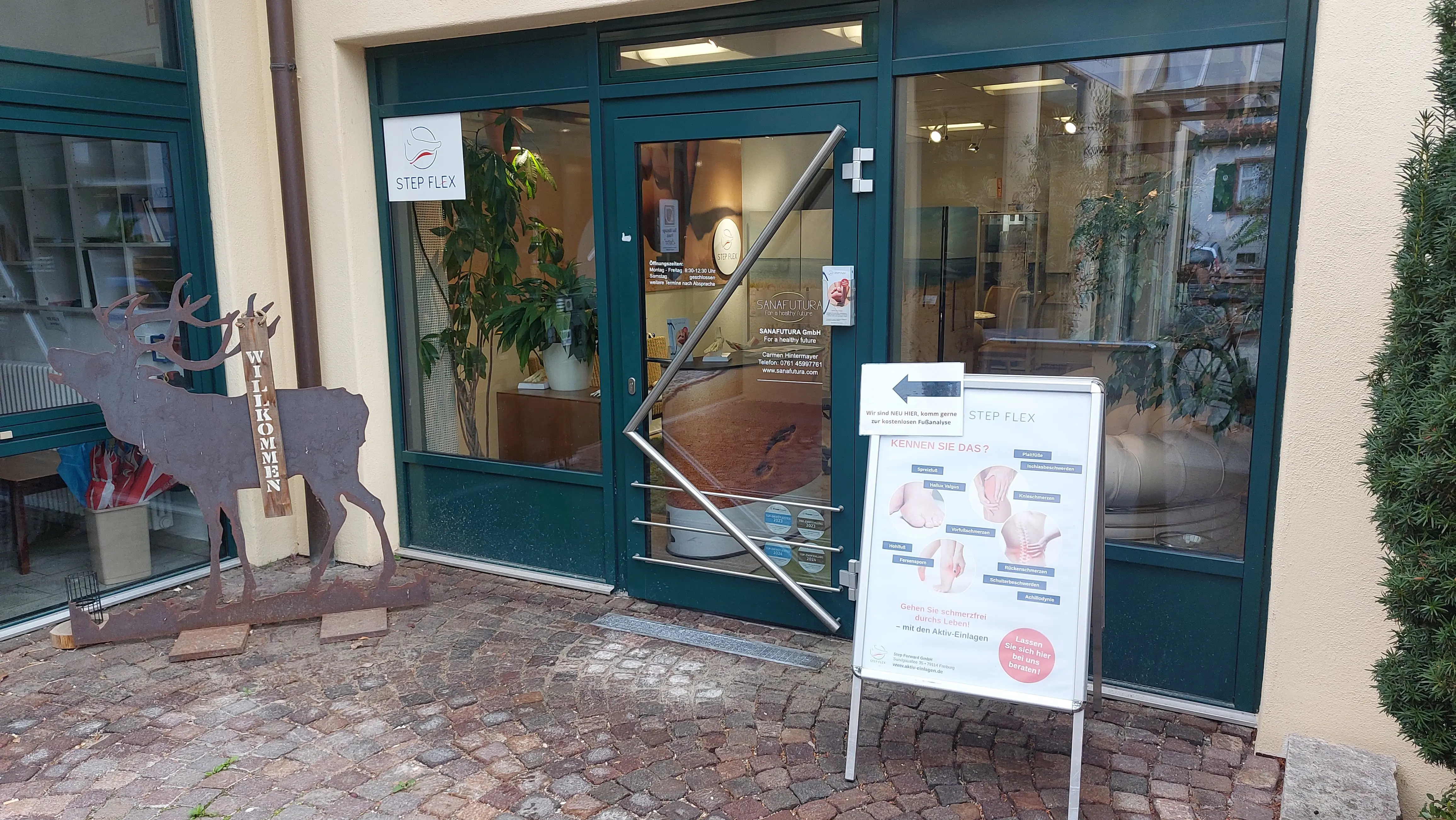 Aktiv-Einlagen Ladengeschäft in Merzhausen bei Freiburg – Außenansicht
