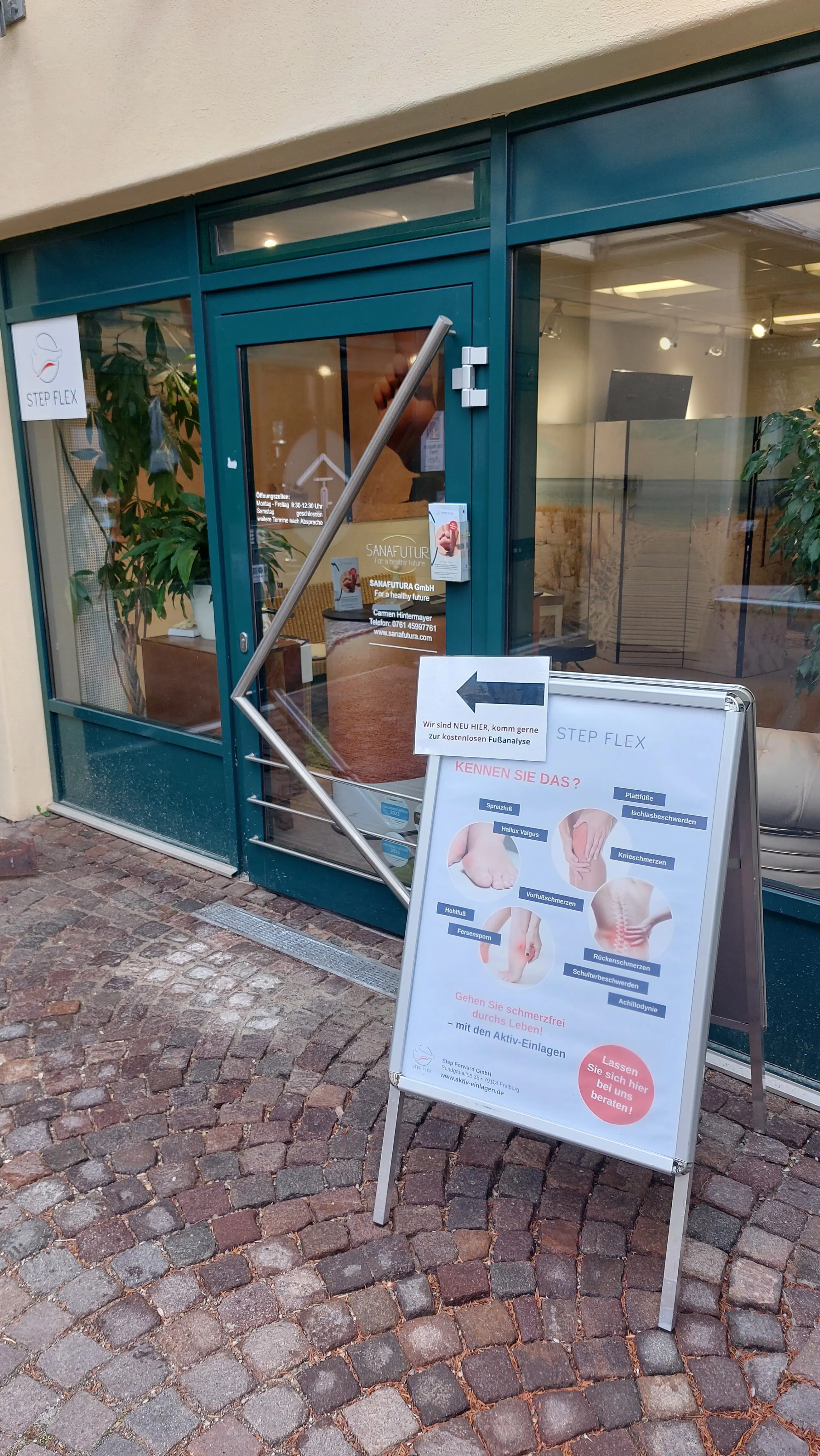 Aktiv-Einlagen Ladengeschäft in Merzhausen bei Freiburg – Schaufenster
